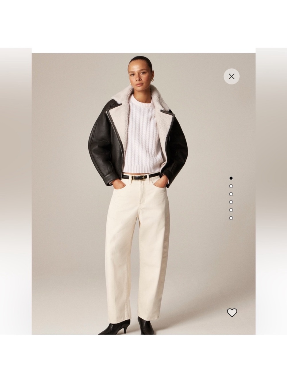 J.Crew Off white Barrel Jeans
